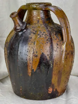 Early 19th Century ribbed water flagon from the Auvergne