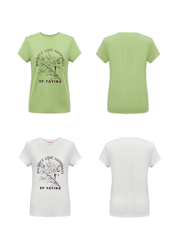 EP YAYING Printed Short Sleeve T-shirt