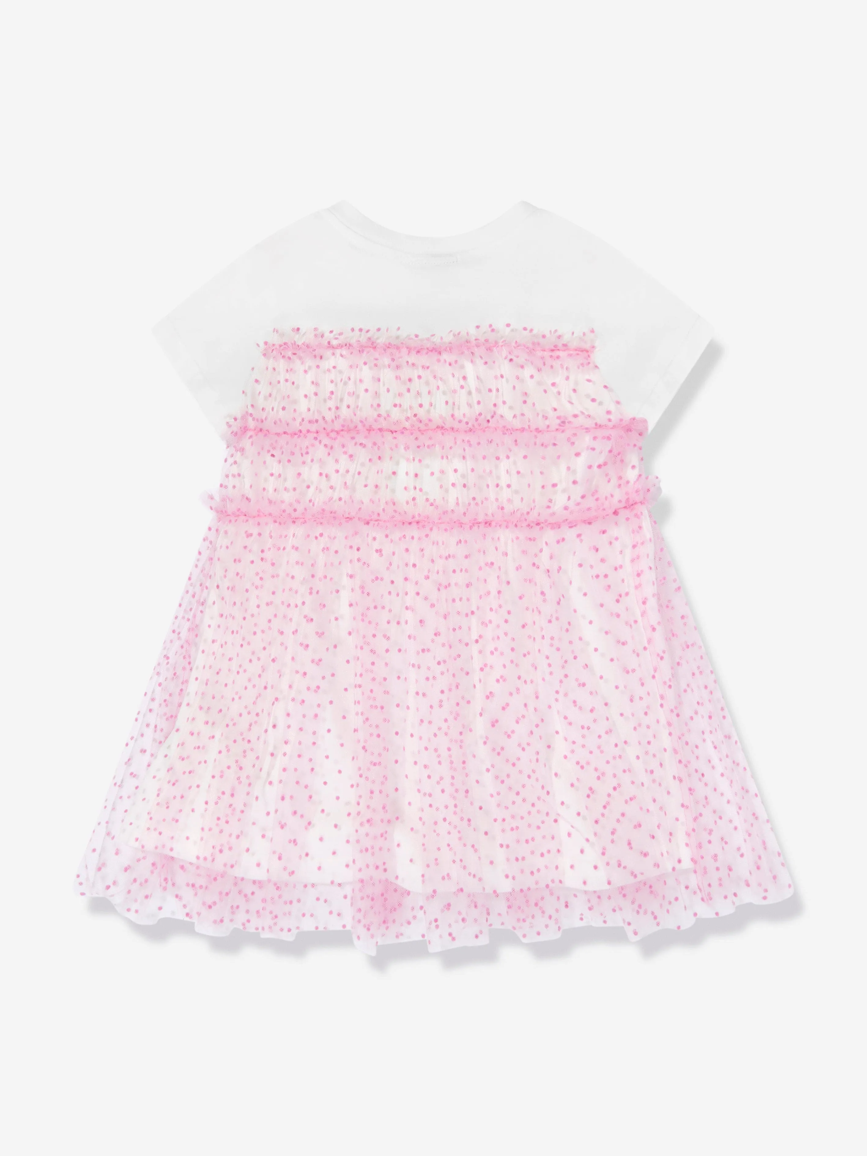 Fendi Baby Girls Jersey And Tulle Dress in Pink