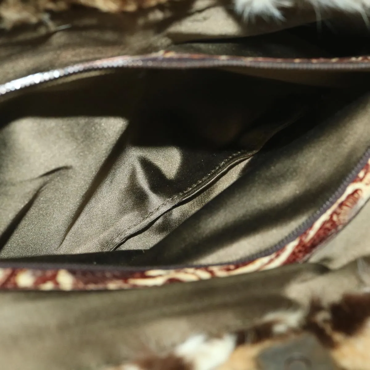 FENDI Pattern Tote Bag fur Brown 36778BH005010  36403