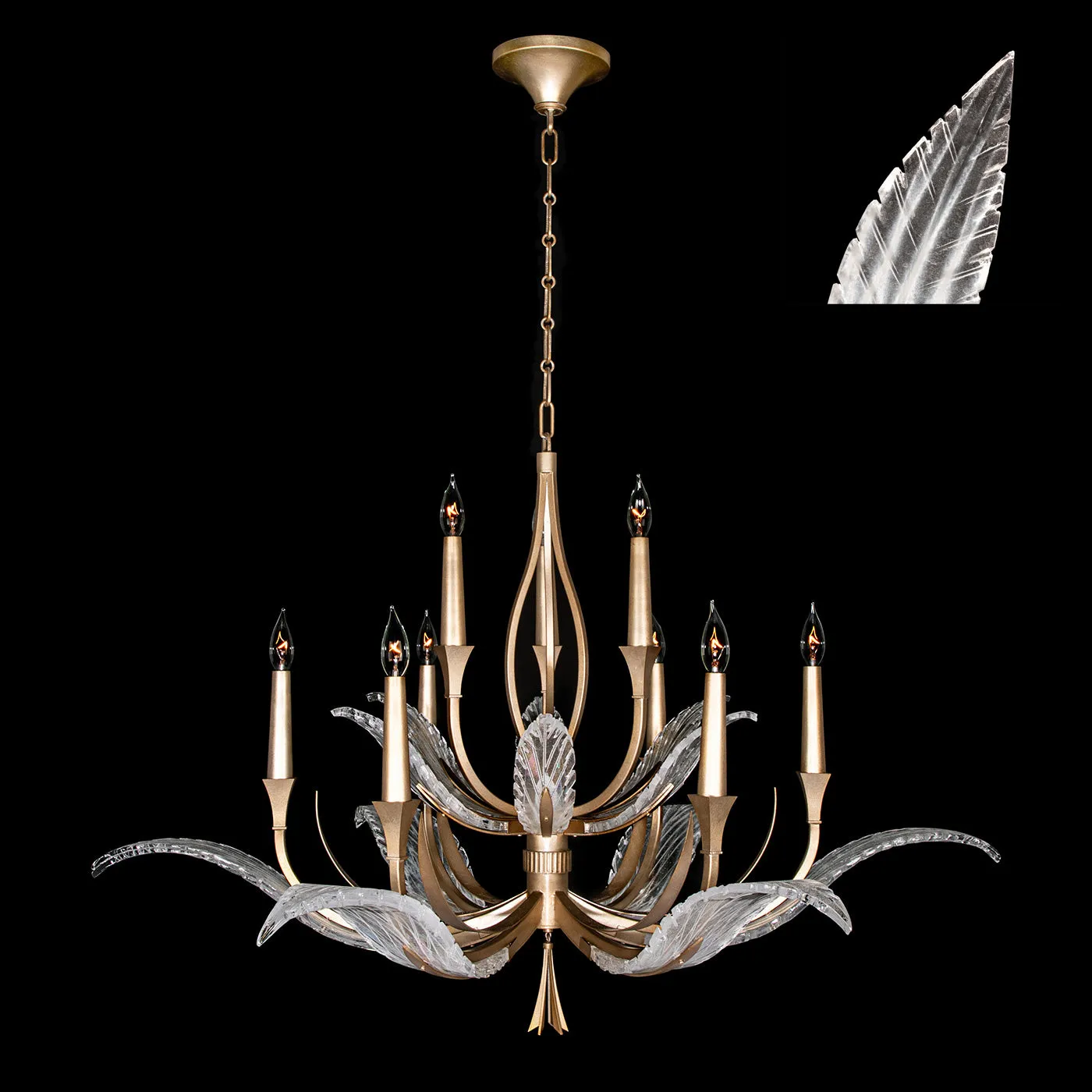 Fine Art Handcrafted Lighting Plume Chandelier