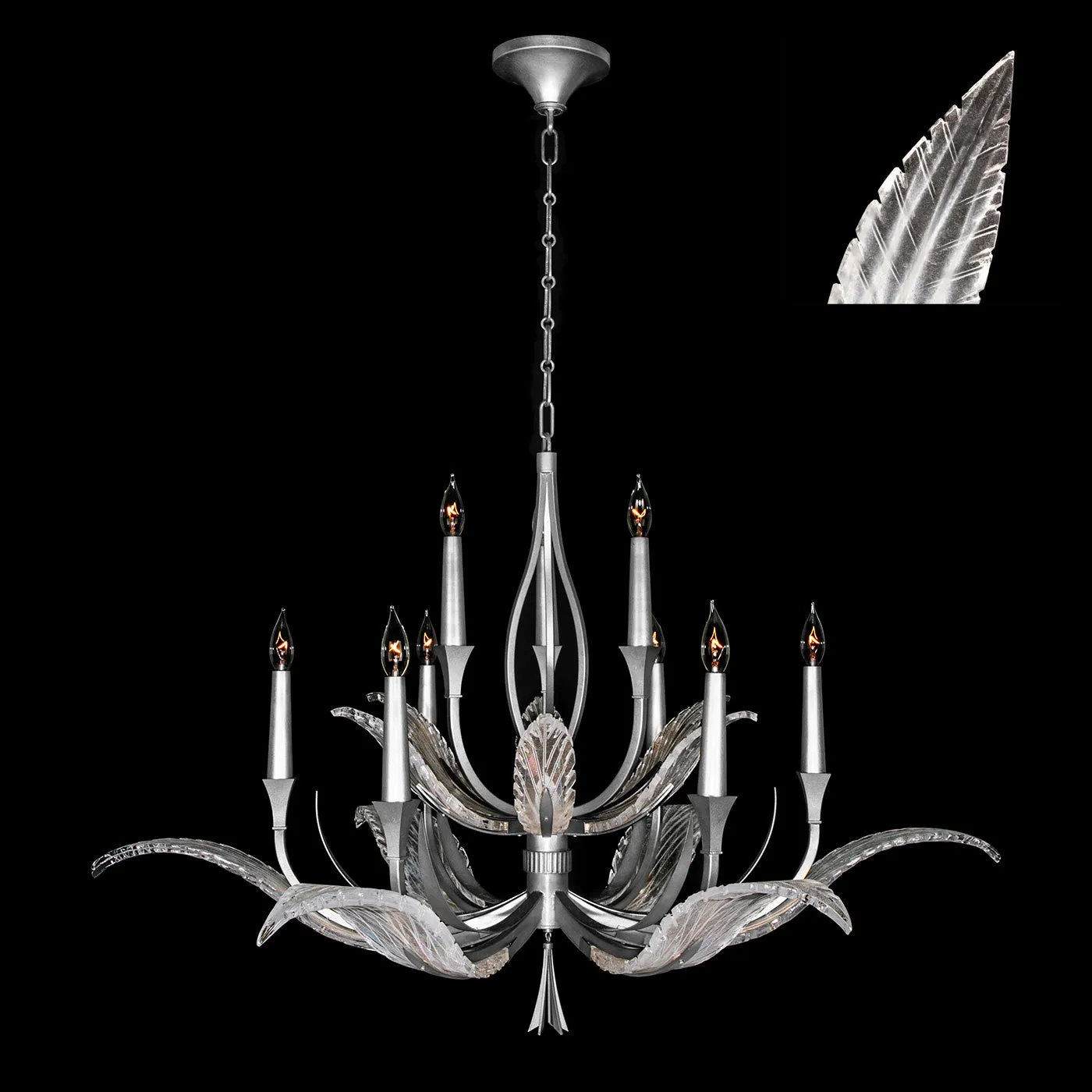 Fine Art Handcrafted Lighting Plume Chandelier