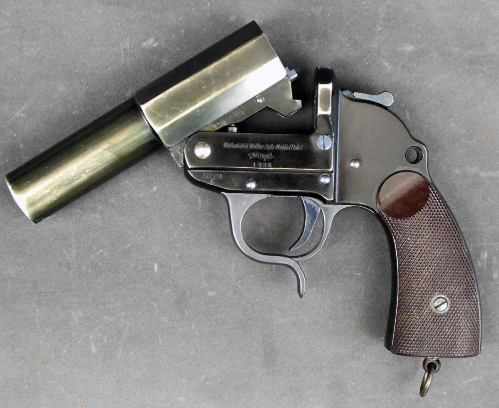 German WWII Walther Model 34 Leuchtpistole LP34 Dated 1936 with Original Holster