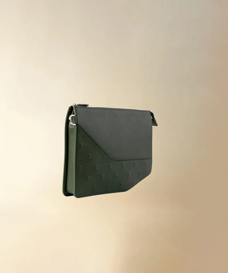 GFJ Golf Men's Glam Embo Clutch - Khaki