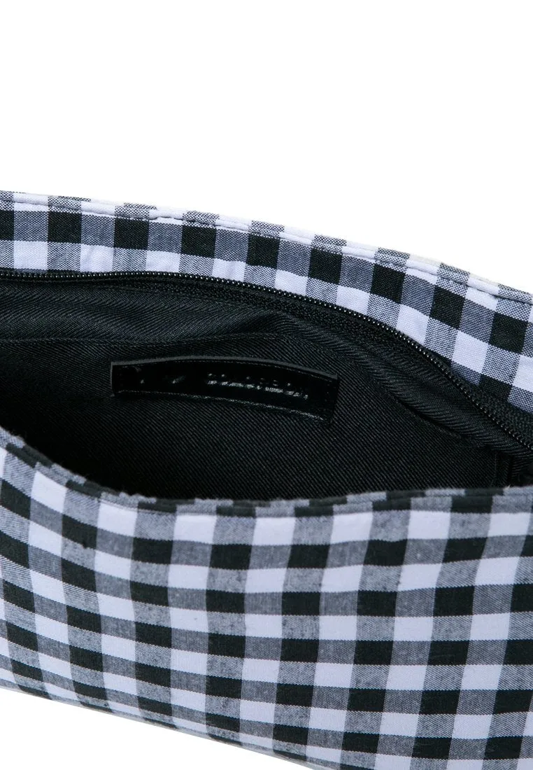 Gingham Shoulder Bag Black