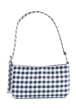 Gingham Shoulder Bag Black