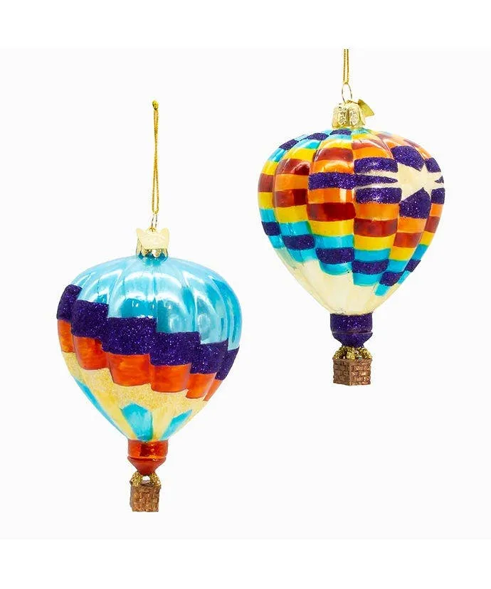 Glass Hot Air Balloon Ornament