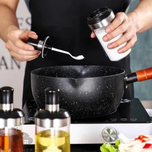 Glass Oil Bottle With Spoon