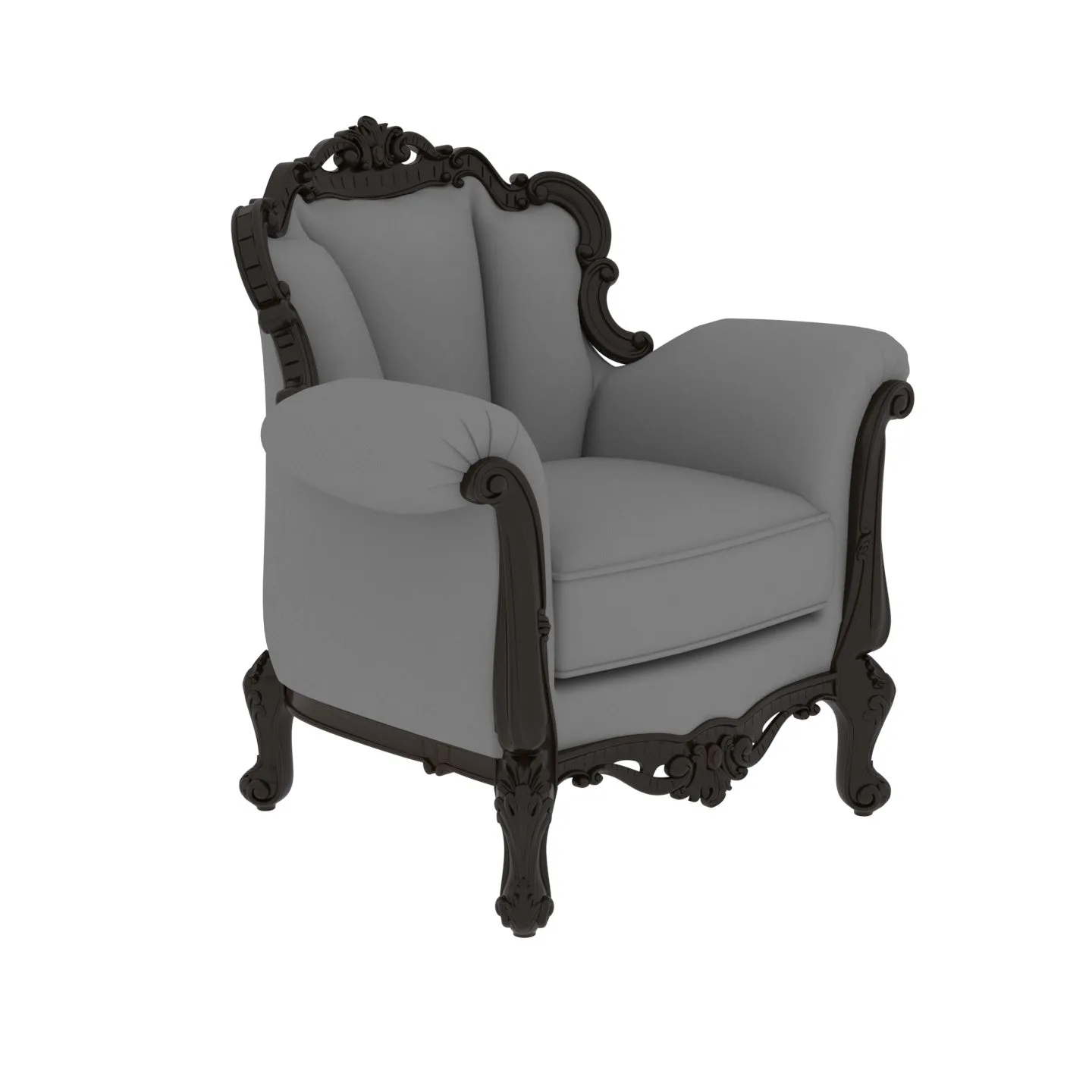 Glorious Gray Premium Style Wooden Guest Seating Sofa Set