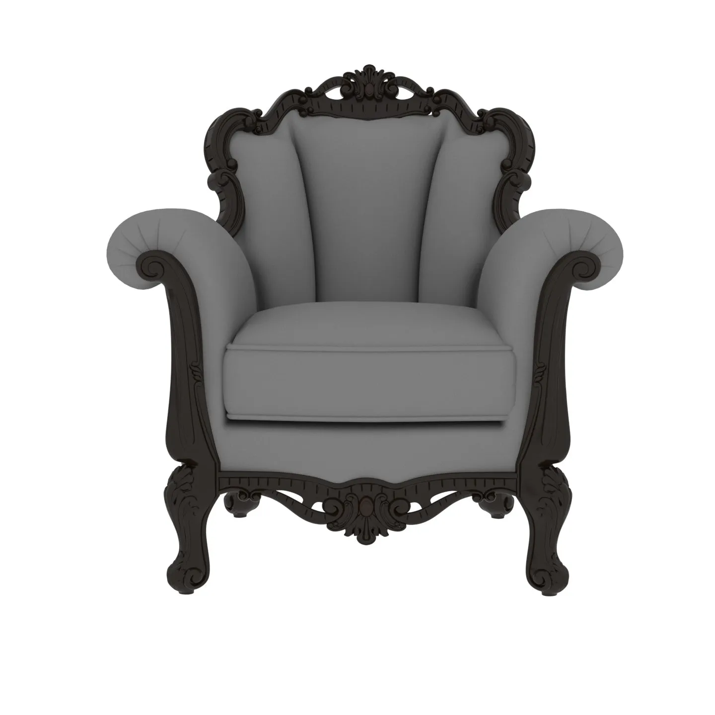 Glorious Gray Premium Style Wooden Guest Seating Sofa Set