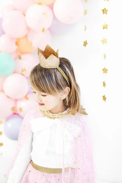 Gold Sparkling Fabric Crown