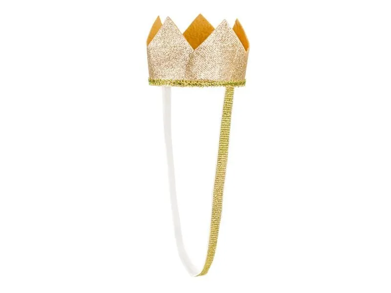 Gold Sparkling Fabric Crown