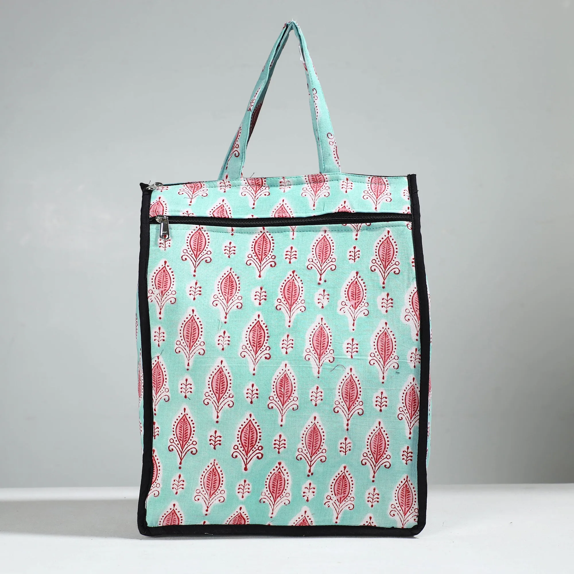 Green - Handcrafted Cotton Shopping Bag 12