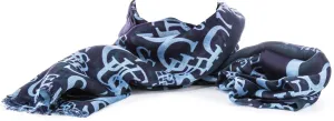 Guess Multicologo Scarf In Black Blue