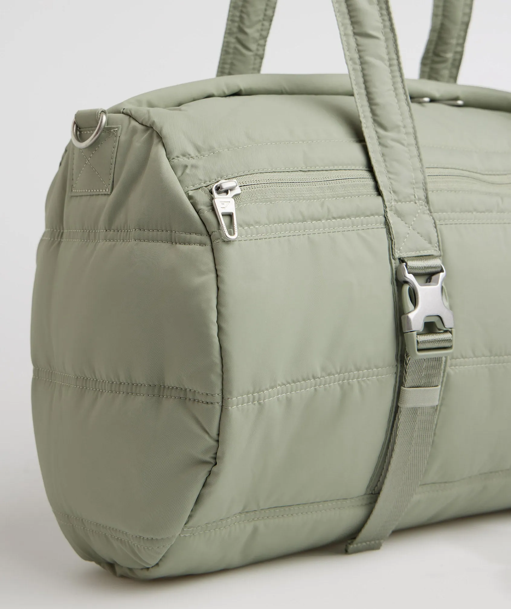 Gymshark Premium Lifestyle Barrel Bag - Light Olive Green
