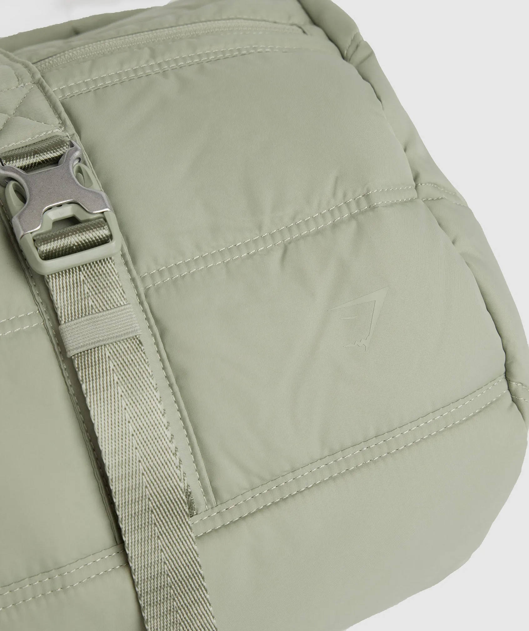 Gymshark Premium Lifestyle Barrel Bag - Light Olive Green