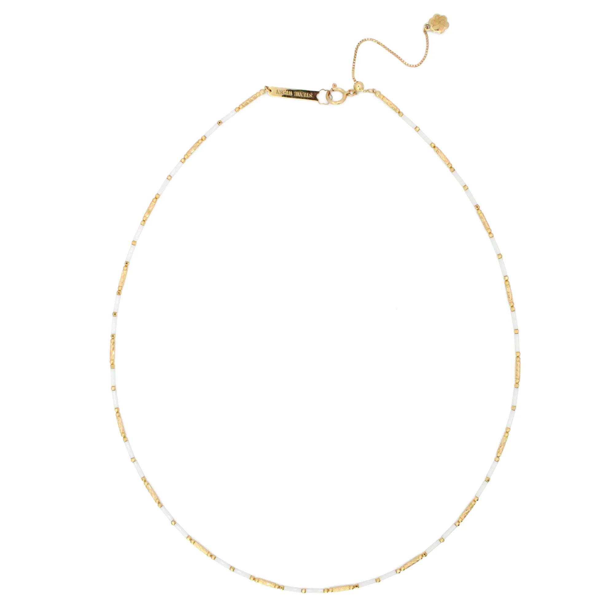 Handmade 18K Tube Beading Ceramic Chain