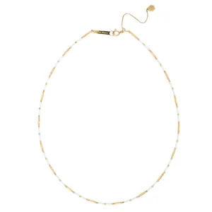 Handmade 18K Tube Beading Ceramic Chain