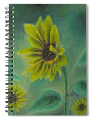 Hazing Sunflowers - Spiral Notebook