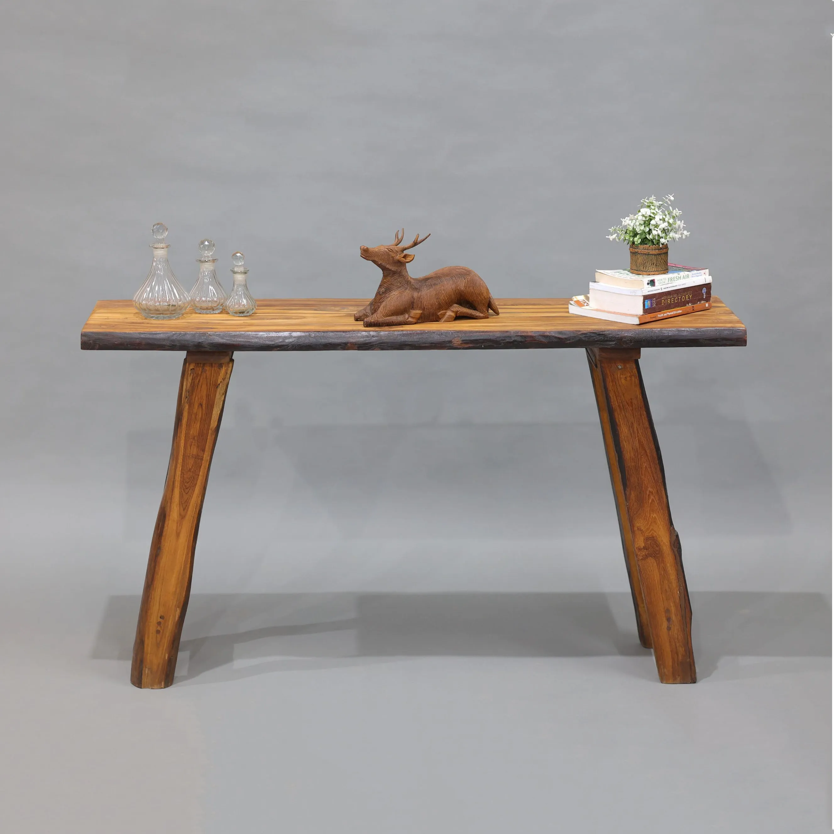Heritage Finish Teak Console Table