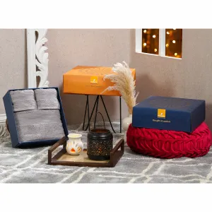 Hermosa Jeneth Ash Grey 450 GSM Cotton 4Pc Bath Towel Set