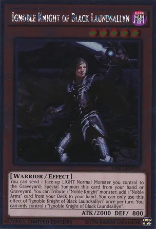 Ignoble Knight of Black Laundsallyn [NKRT-EN005] Platinum Rare
