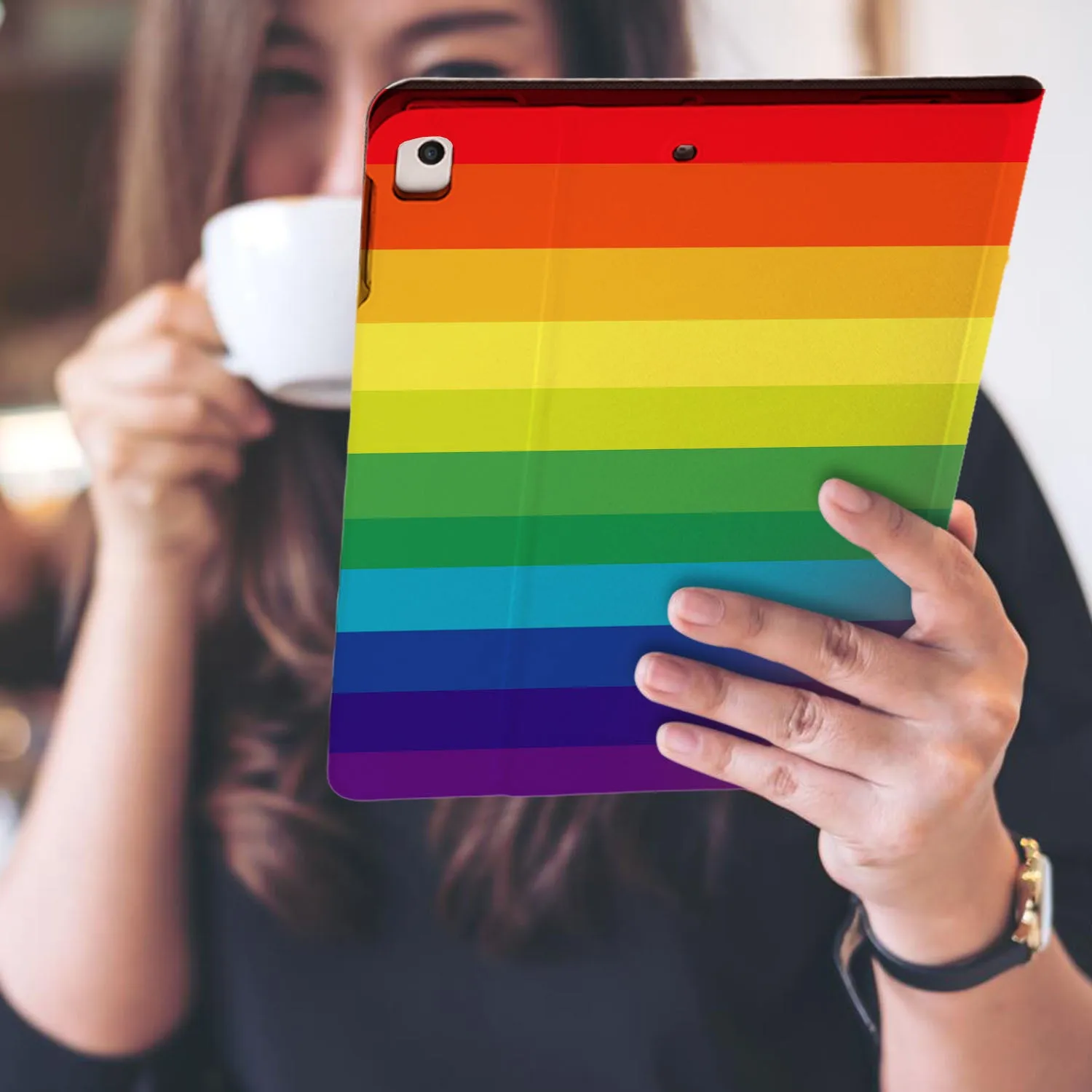 iPad Folio Case - Rainbow