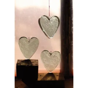 Kalalou - GLASS HEART ORNAMENT - PCGM2042
