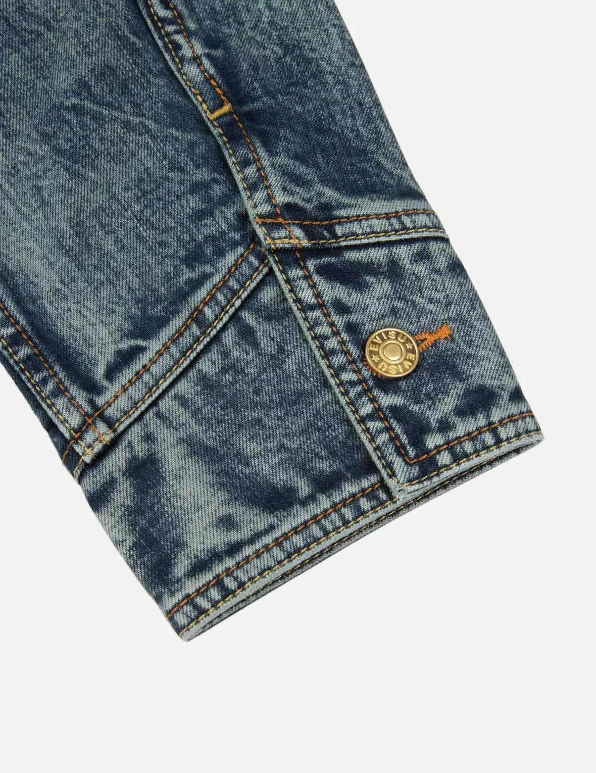 Kamon and Seagull Brocade Appliqué with Carp Embrodiery Relax Fit Denim Jacket