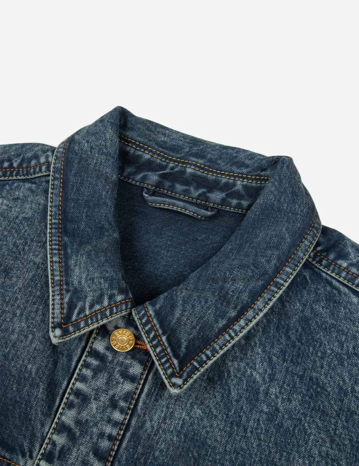 Kamon and Seagull Brocade Appliqué with Carp Embrodiery Relax Fit Denim Jacket