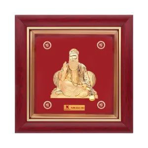 KUNDAN 24k Gold Foiled Artwork Guru Nanak Ji Frame (S1) 15 * 15 cm