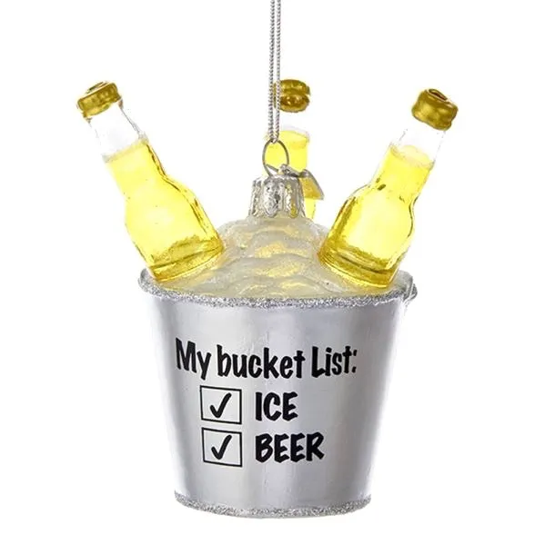 Kurt Adler "Bucket List" Glass Ornament