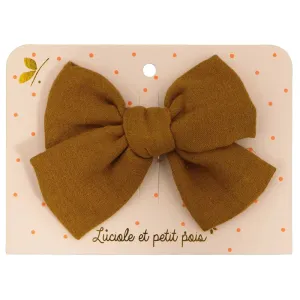 Large Mustard Hair Bow Clip