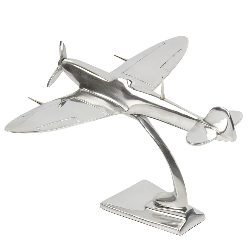 Large Polished Aluminium Spitfire Desk Model