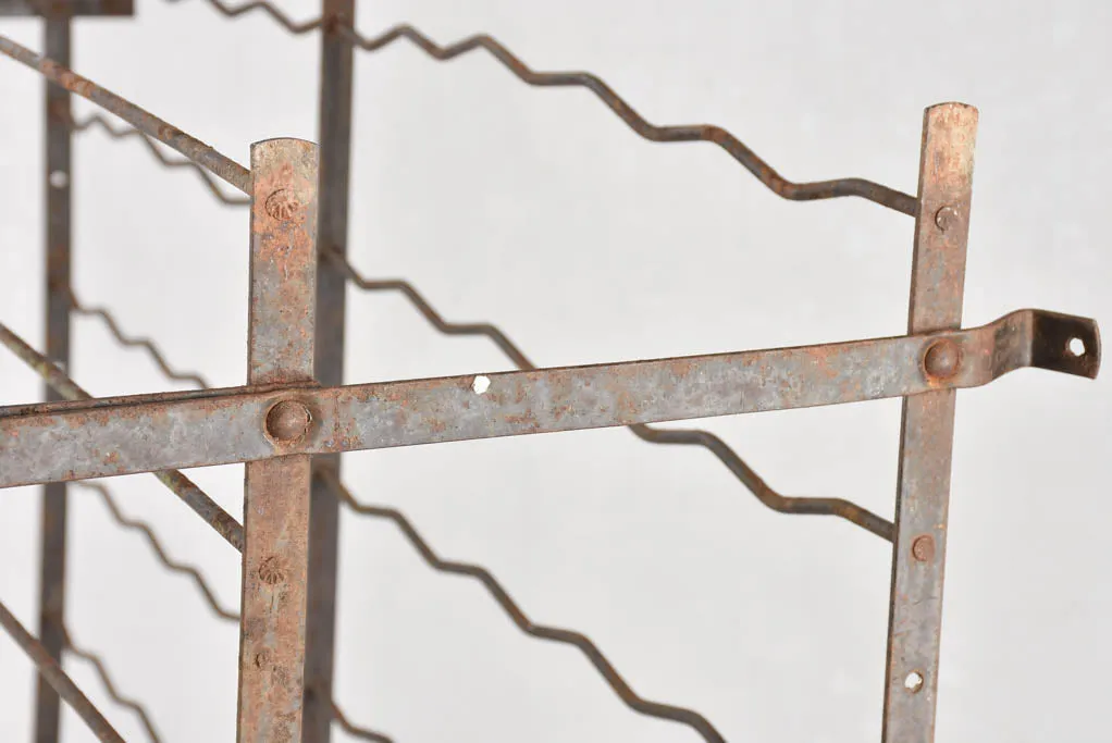 Large vintage wine rack - 200 bottles - iron 40½"