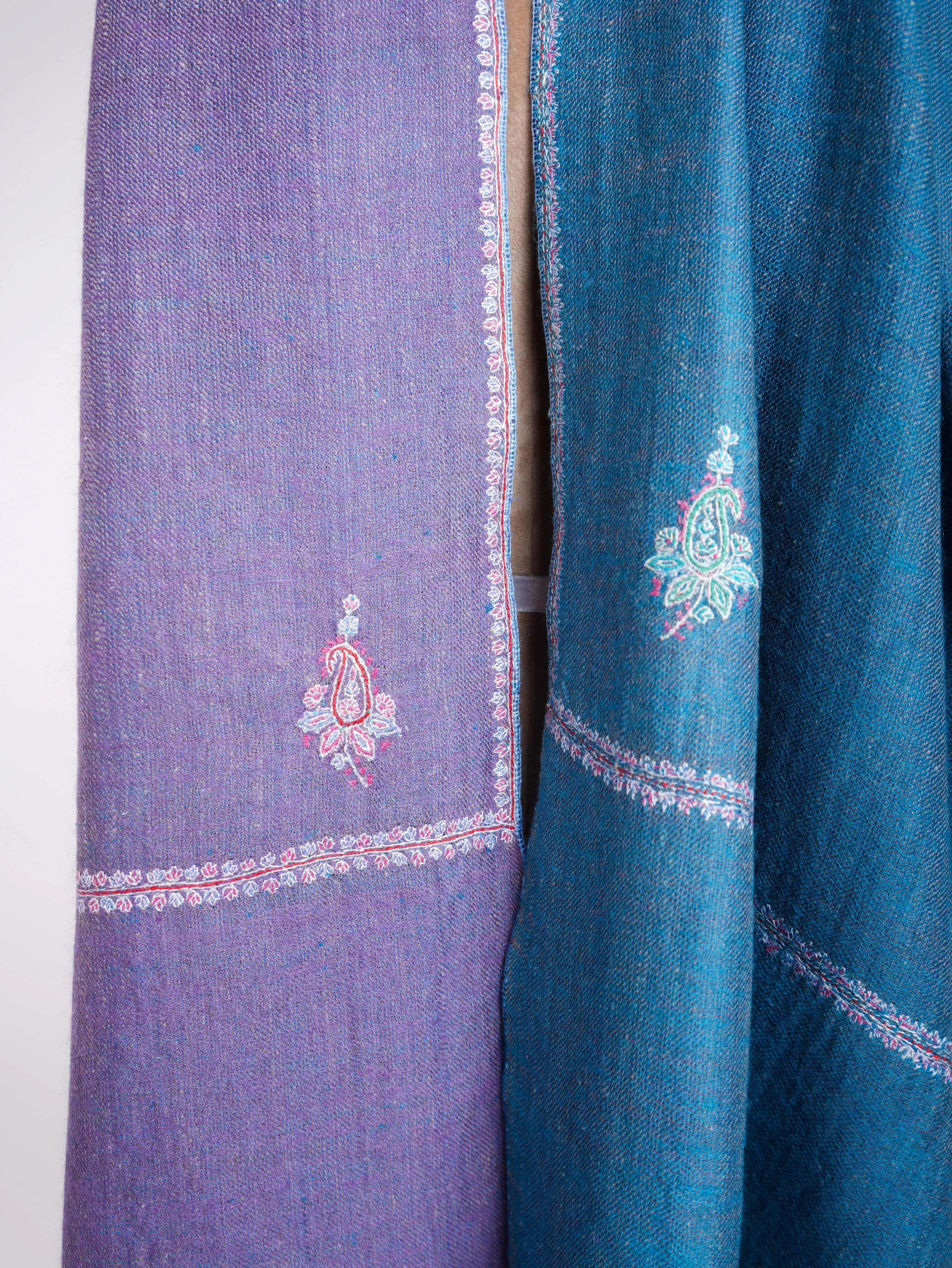 Lavender and Blue Dorukha Cashmere Wrap