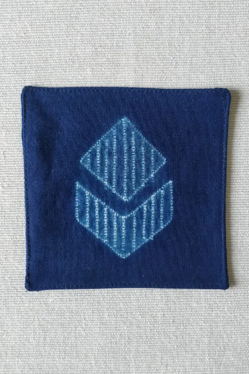 Leera Shibori Blue Buti Coasters (Set of 4)