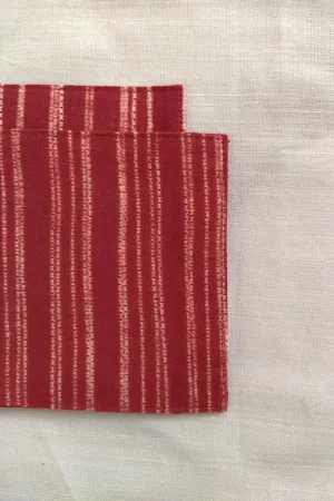Leera Shibori Terracotta Stripes Coasters (Set of 4)