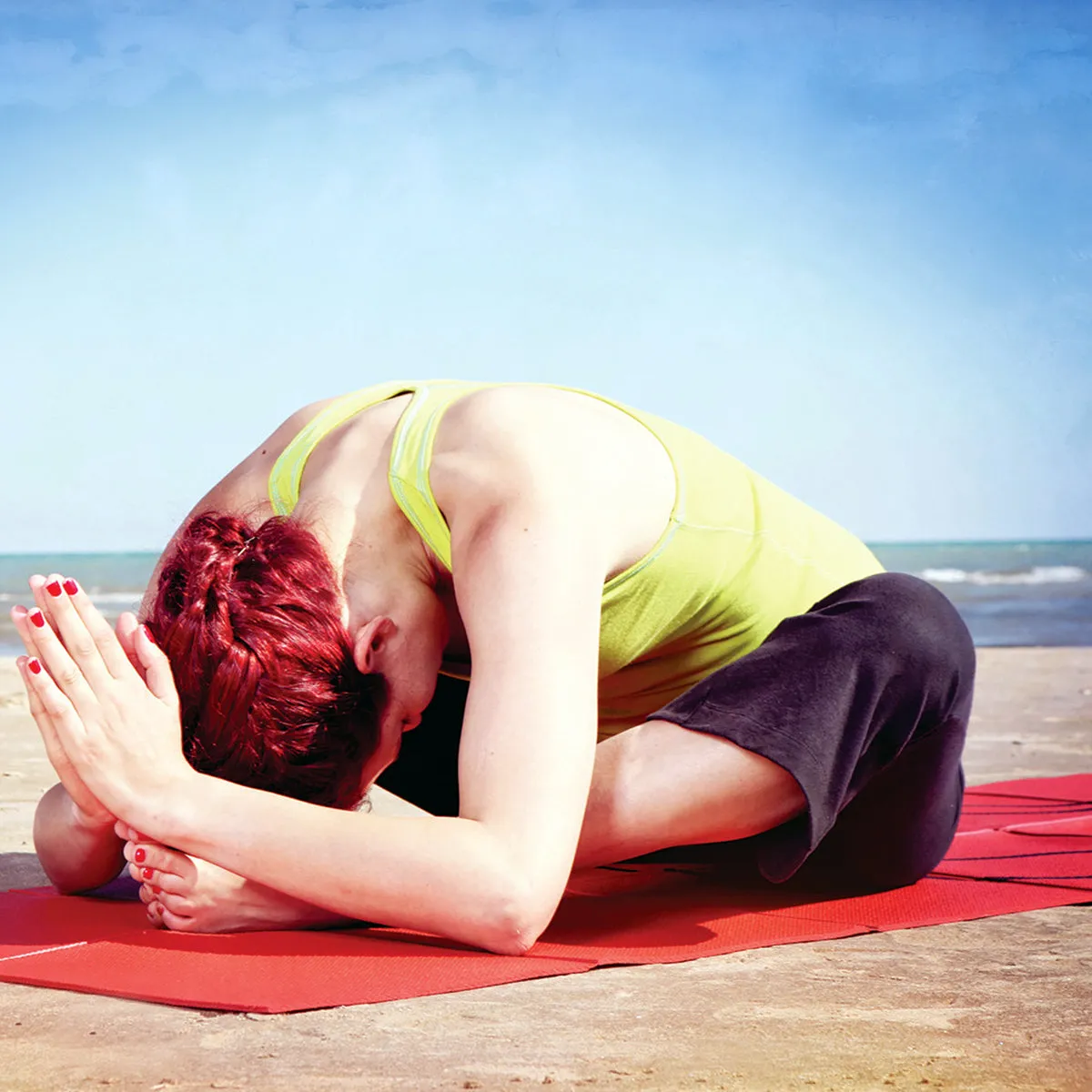 Lifeline USA Natural Fitness Warrior 3mm ROAM Folding Yoga Mat - Orange