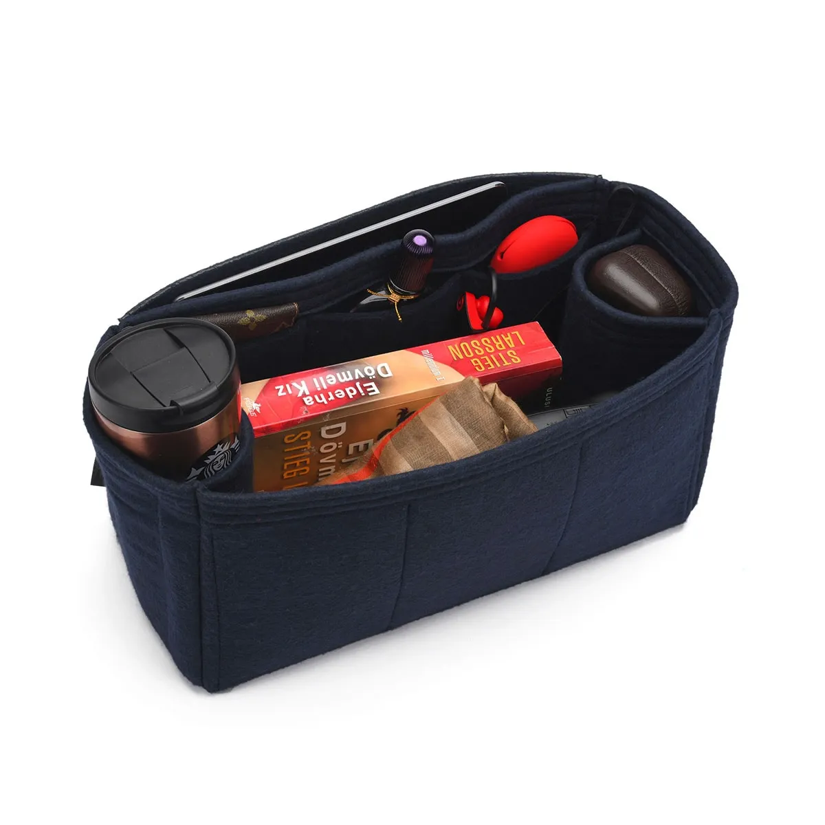 Longchamp Le Foulonné, Le Pliage, Pénélope Bag Models Organizer Insert, Bag Organizer with Double Bottle Holders
