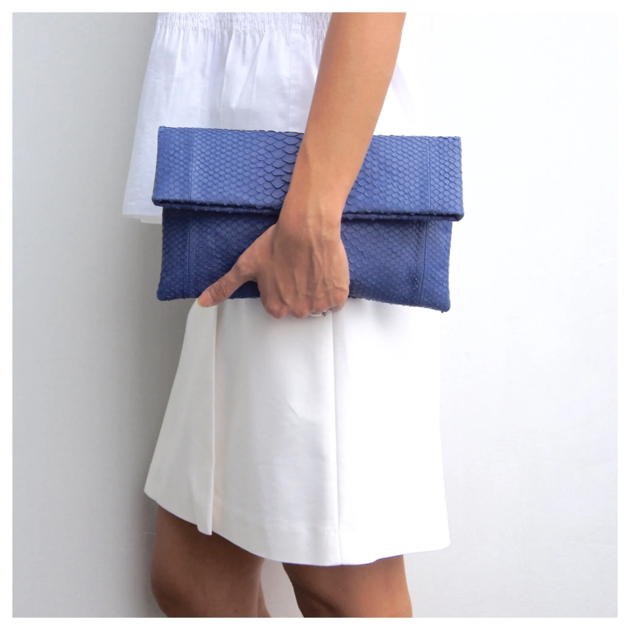 Mandalay Denim Foldover Clutch