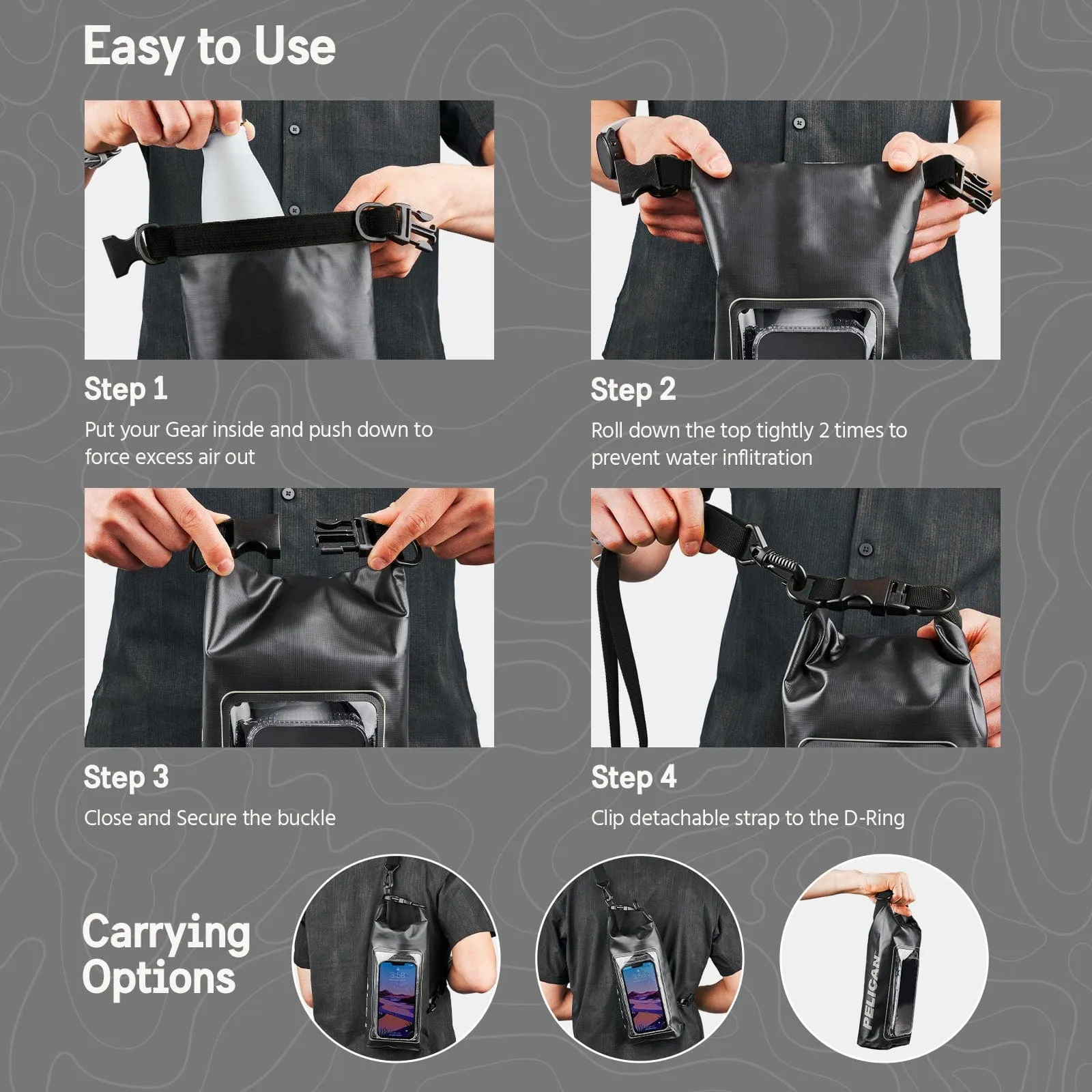 Marine Waterproof 5L Dry Bag - Stealth Black