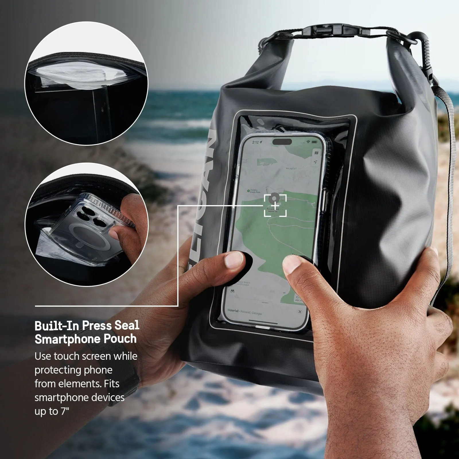 Marine Waterproof 5L Dry Bag - Stealth Black