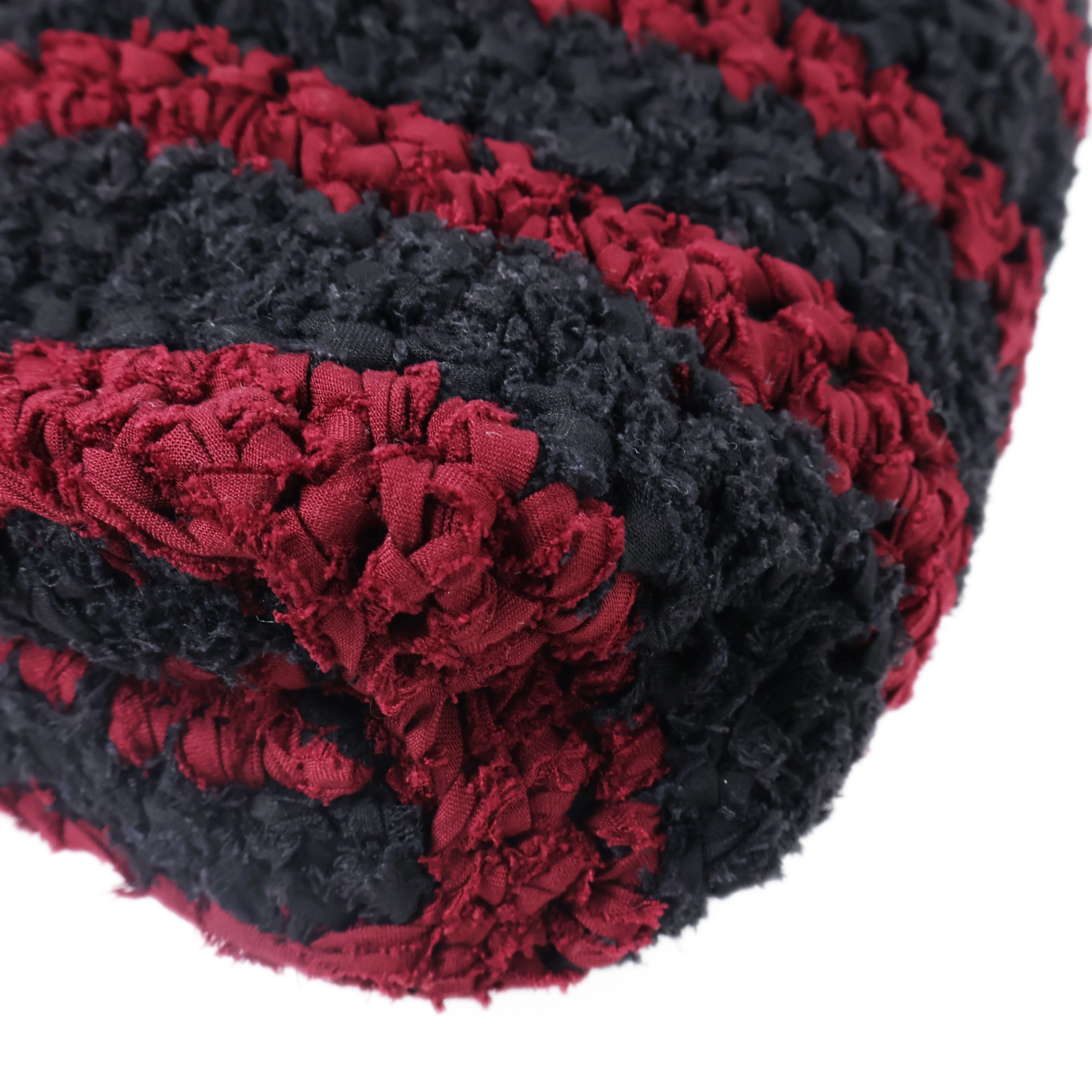 Marni Shopping Tote Tripe Black Red