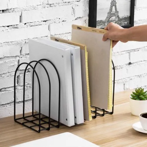 Matte Black Metal File Organizer