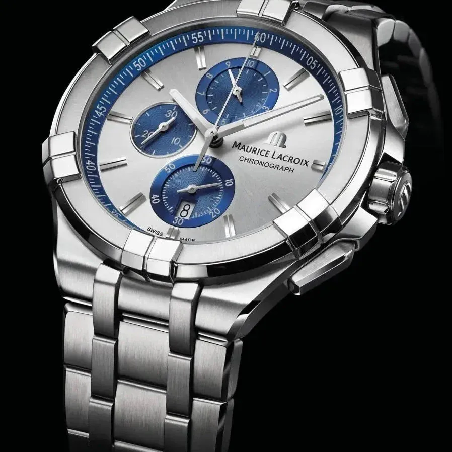 Maurice Lacroix Men's Silver Aikon Chrono Watch AI1018-SS002-131-1