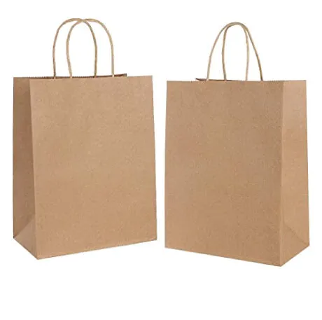 MEDIUM-KRAFT PAPER BAG WITH TWISTED HANDLE-BROWN