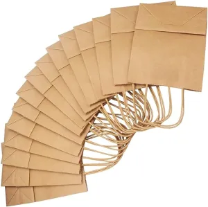 MEDIUM-KRAFT PAPER BAG WITH TWISTED HANDLE-BROWN