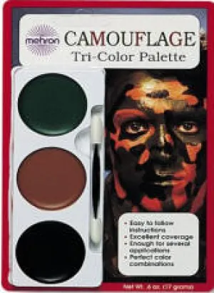Mehron Tri Color Camouflage  Makeup Palette