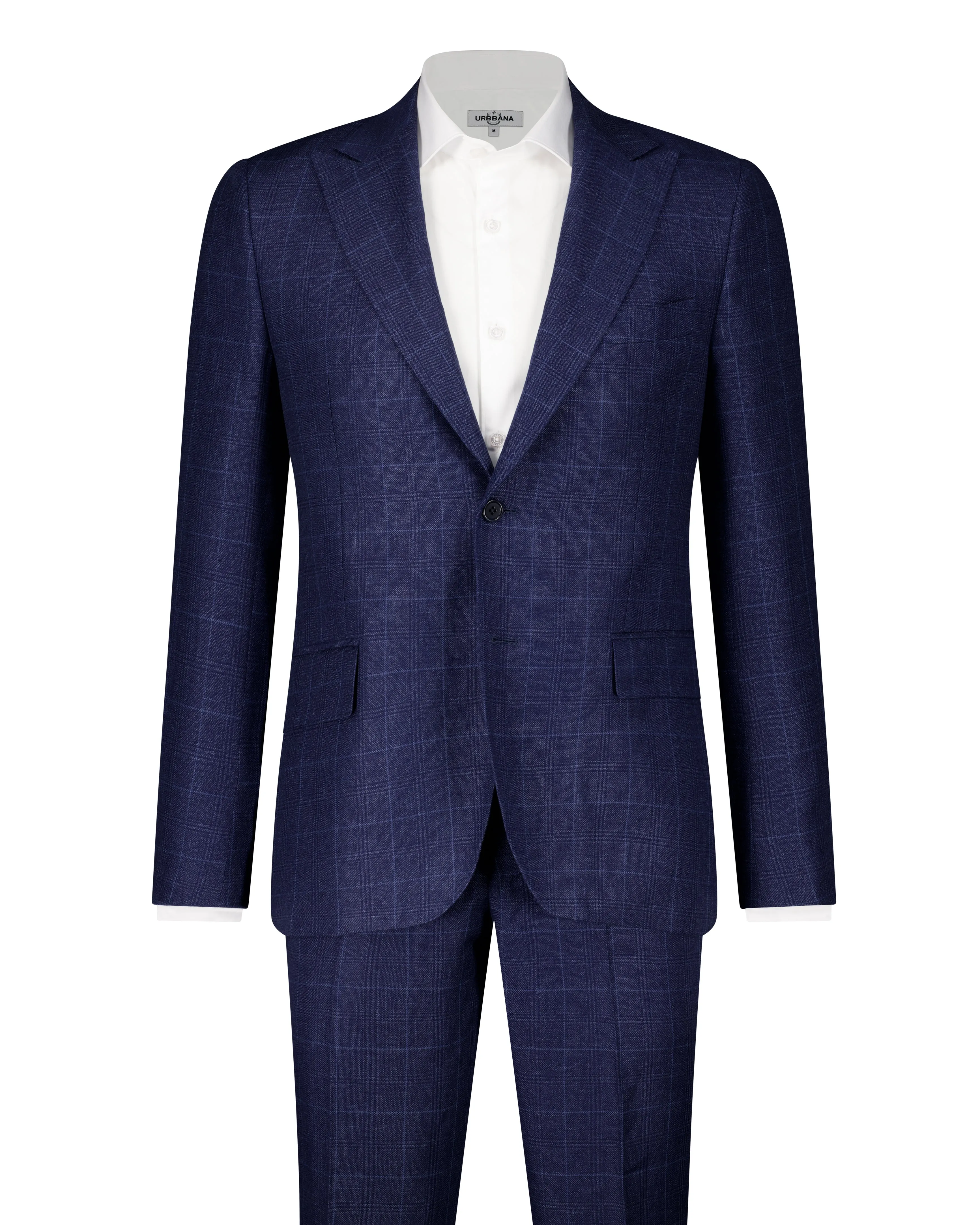 Michael Angelo Loro Piana Cloth Suit - Blue Check - Made in Italy
